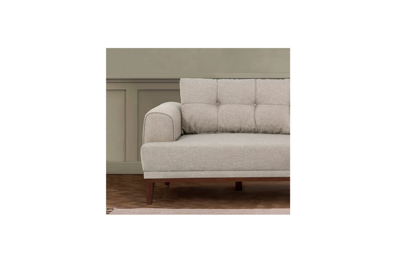Sofasett Valsot Krem / Valnøtt - Krem / Valnøtt - Møbler - Sofaer - Sofagrupper