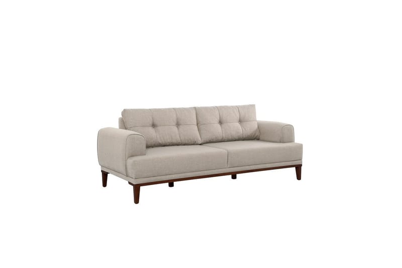 Sofasett Valsot Krem / Valnøtt - Krem / Valnøtt - Møbler - Sofaer - Sofagrupper
