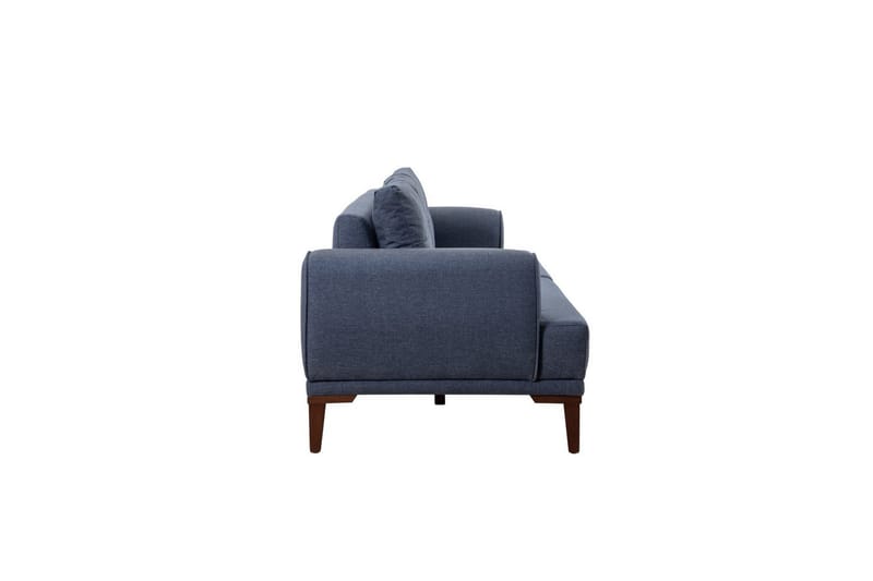 Sofasett Valsot Mørk blå / Valnøtt - Mørk blå / Valnøtt - Møbler - Sofaer - Sofagrupper