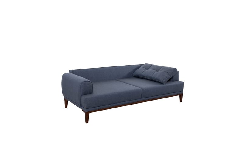 Sofasett Valsot Mørk blå / Valnøtt - Mørk blå / Valnøtt - Møbler - Sofaer - Sofagrupper