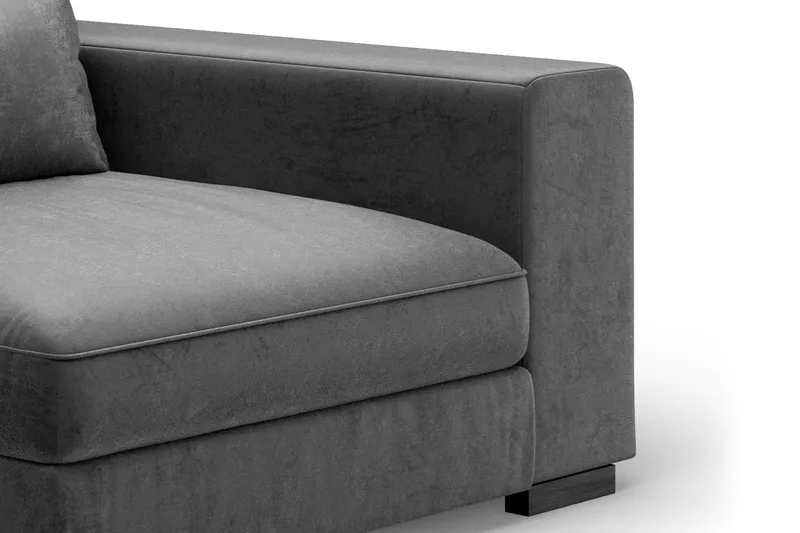 Dubai armlene høyre fløyel - Mørkegrå - Møbler - Sofaer - Modulsofaer - Øvrige moduler for modulsofa