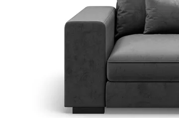 Dubai Venstrevendt Bred Armlenmodul til Modulsofa 27 cm i Fløyel - Grå - Møbler - Sofaer - Sofatilbehør