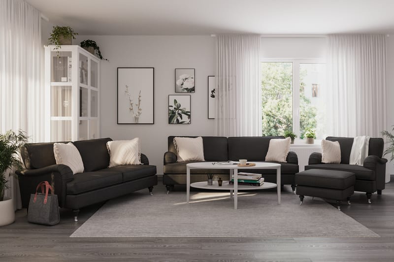 Howard Classic Armlenebeskyttelse 2-pk - Mørk grå - Sofatilbehør - Armlene sofa
