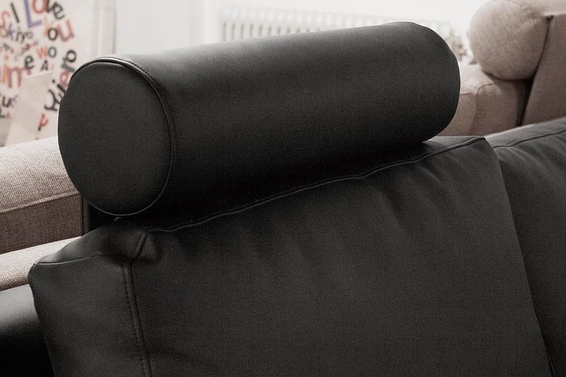 Nakkestøtte 55 cm - Svart PU - Sofatilbehør - Nakkestøtte sofa