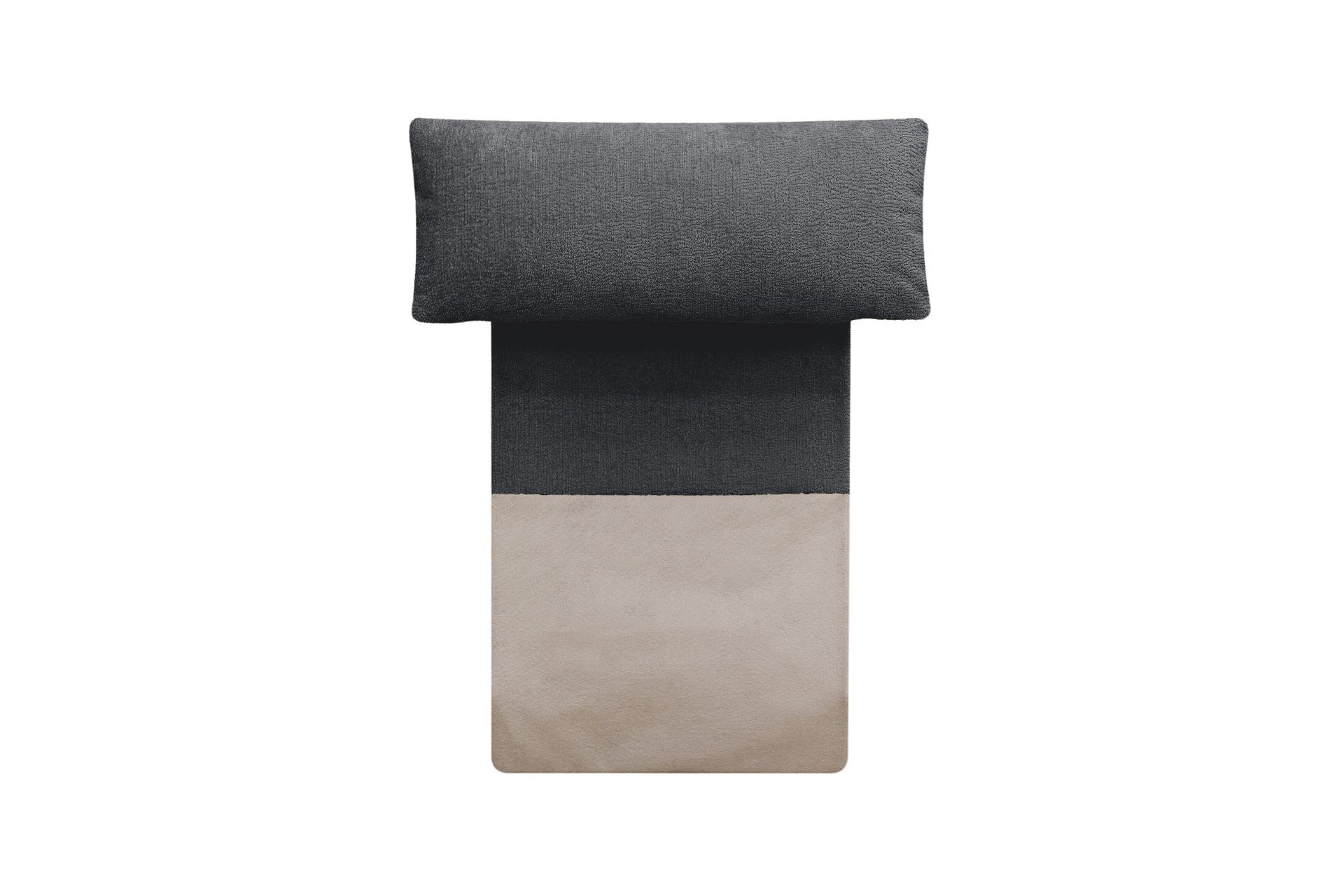 Nakkestøtte til sofa Menard/Rossita - Trenza 01, Svart Chenille