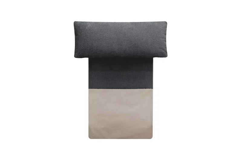 Nakkestøtte til sofa Menard/Rossita, Trenza 01, Svart Chenille