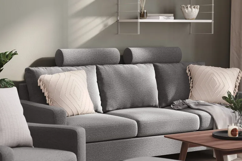 Peppe Nakkestøtte - Lysegrå - Møbler - Sofaer - Sofatilbehør