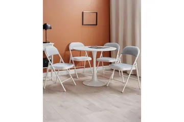 Konferensstol Beliani Sparks set om 4 Light grey - Møbler - Stoler & lenestoler - Klappstol & stablingsbare stoler