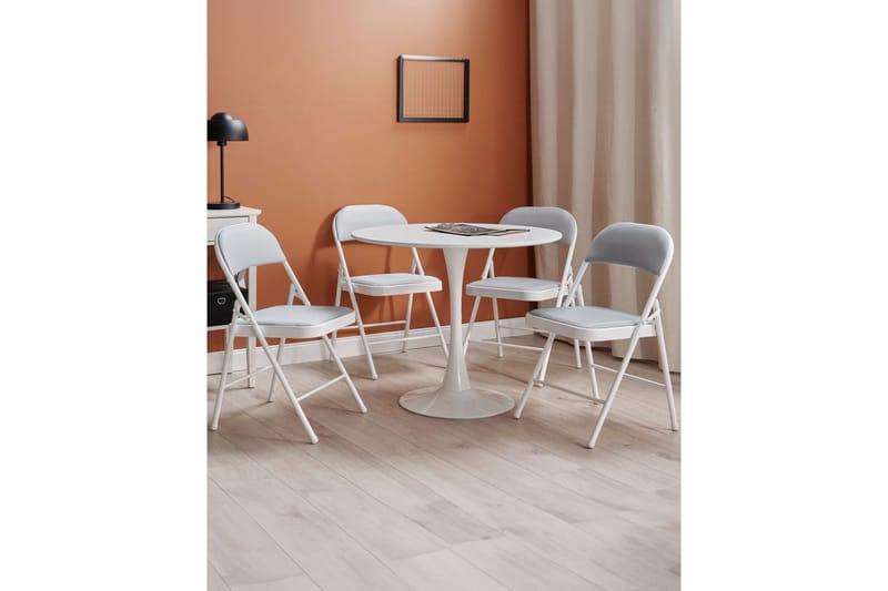 Konferensstol Beliani Sparks set om 4 Light grey - Møbler - Stoler & lenestoler - Klappstol & stablingsbare stoler