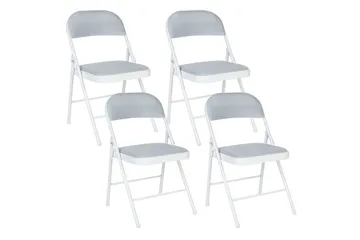 Konferensstol Beliani Sparks set om 4 Light grey - Møbler - Stoler & lenestoler - Klappstol & stablingsbare stoler