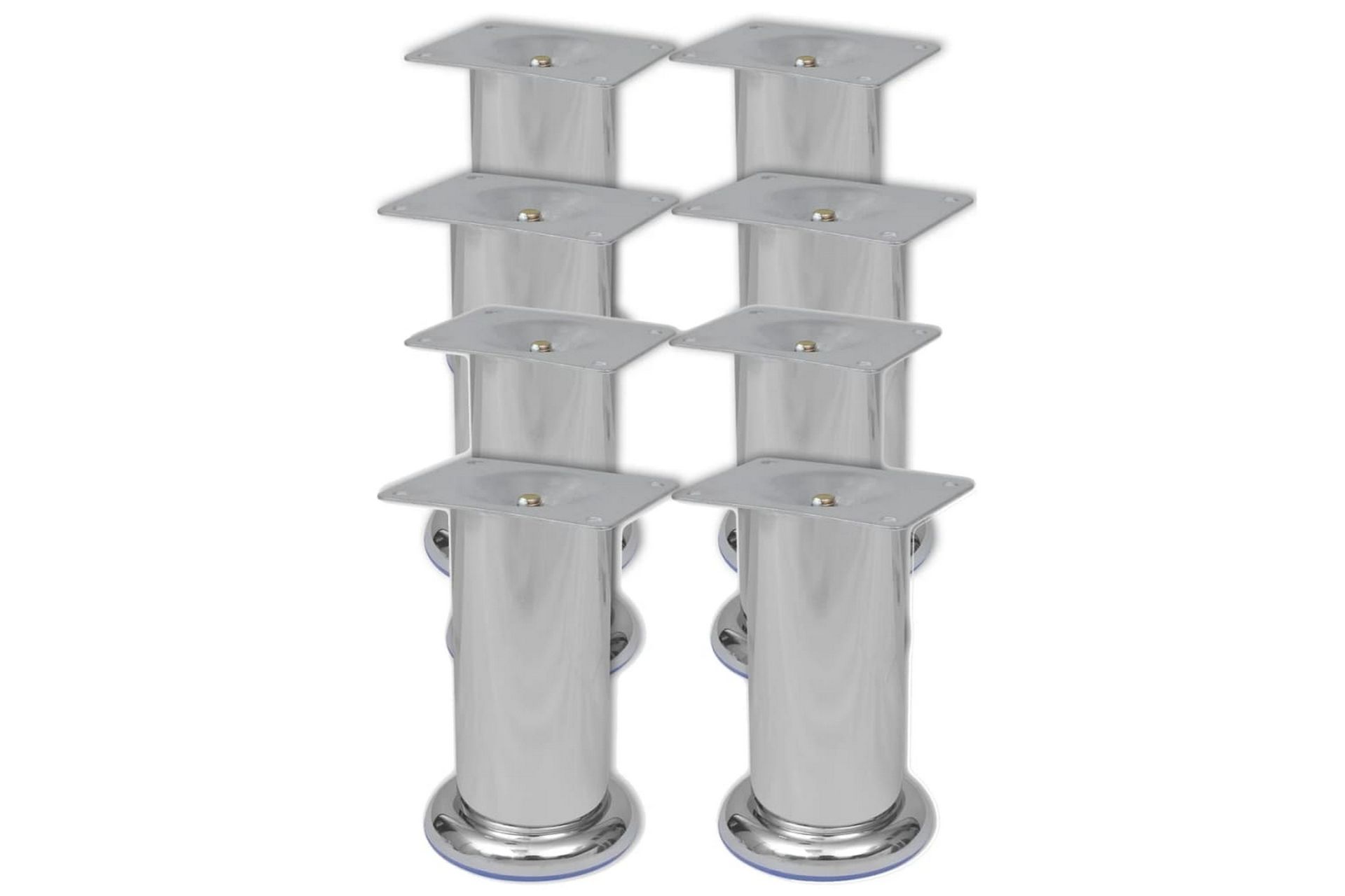 Runde sofaben 8 stk krom 120 mm - Silver - Møbler - Sofaer - Sofatilbehør