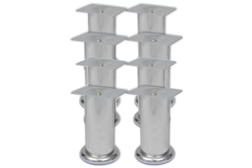 Runde sofaben 8 stk krom 120 mm - Silver - Møbler - Sofaer - Sofatilbehør