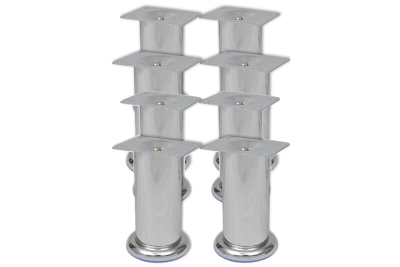 Runde sofaben 8 stk krom 120 mm - Silver - Møbler - Sofaer - Sofatilbehør