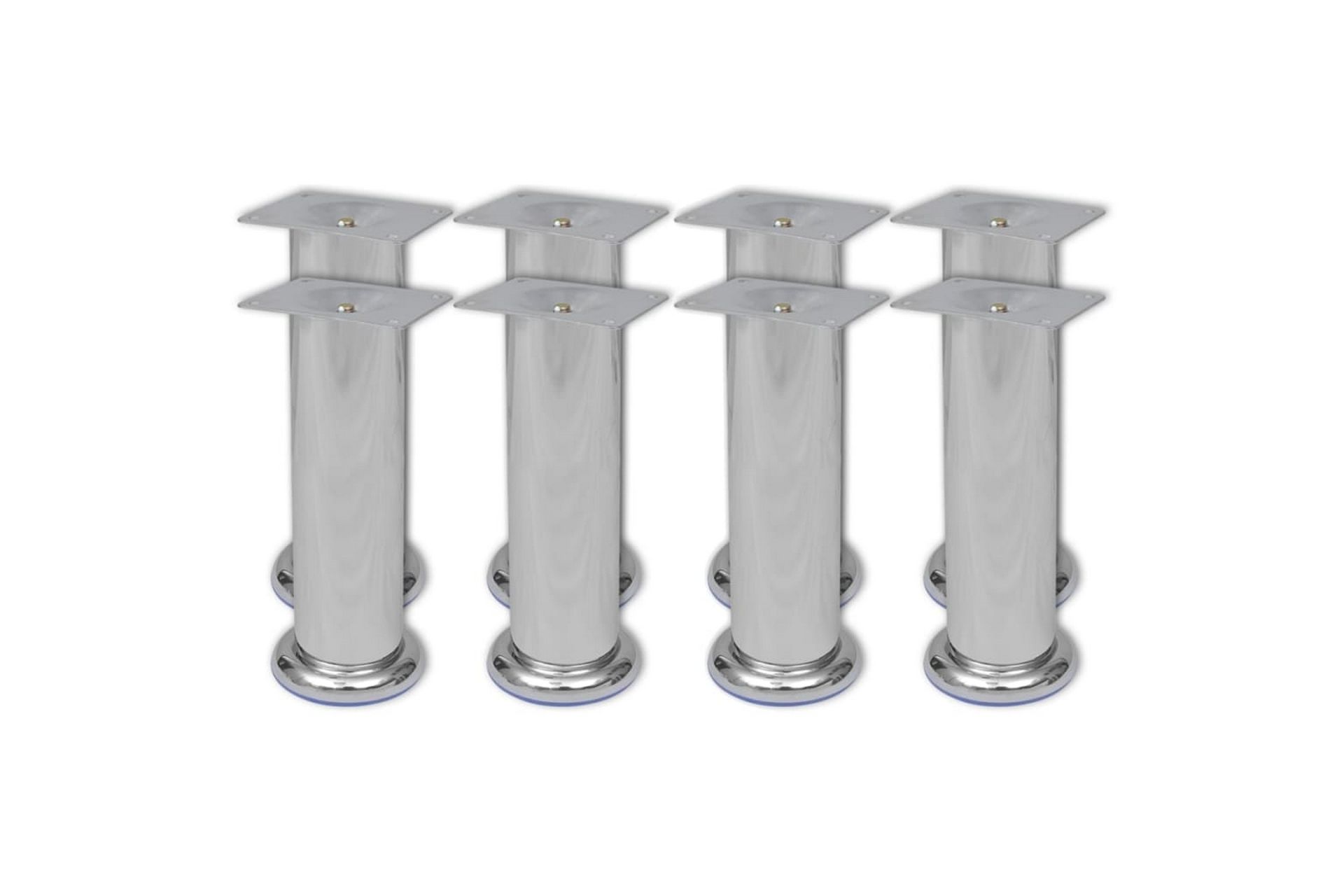 Runde sofaben 8 stk krom 180 mm - Silver - Møbler - Sofaer - Sofatilbehør