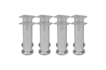 Runde sofaben 8 stk krom 180 mm - Silver - Møbler - Sofaer - Sofatilbehør