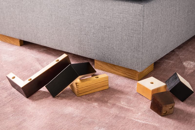 Sofaben Modell H 5 cm 4-Pack - Brun - Møbelben - Sofatilbehør - Sofaben