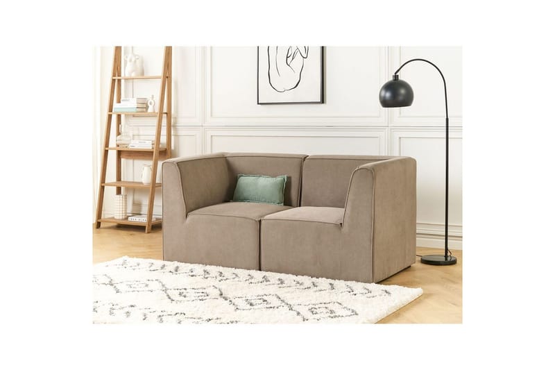 Soffa 2-sitssoffa Lemvig Grön Taupe - Møbler - Sofaer - Modulsofaer - Komplett modulsofa