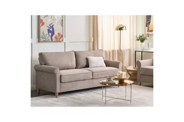 Soffa Beige||Light colored wood - Møbler - Sofaer - Sofa 3 seter