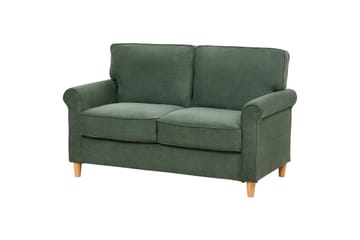 Soffa Dark green||Light colored wood - Møbler - Sofaer - 2 seter sofa