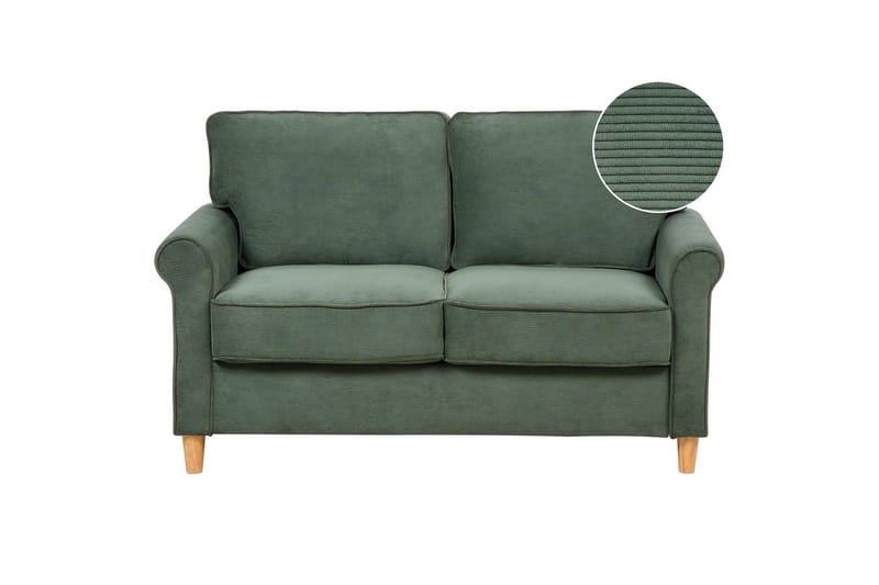Soffa Dark green||Light colored wood