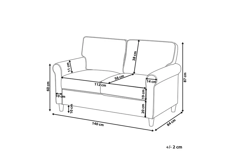Soffa Dark green||Light colored wood - Møbler - Sofaer - 2 seter sofa