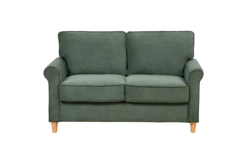 Soffa Dark green||Light colored wood - Møbler - Sofaer - 2 seter sofa
