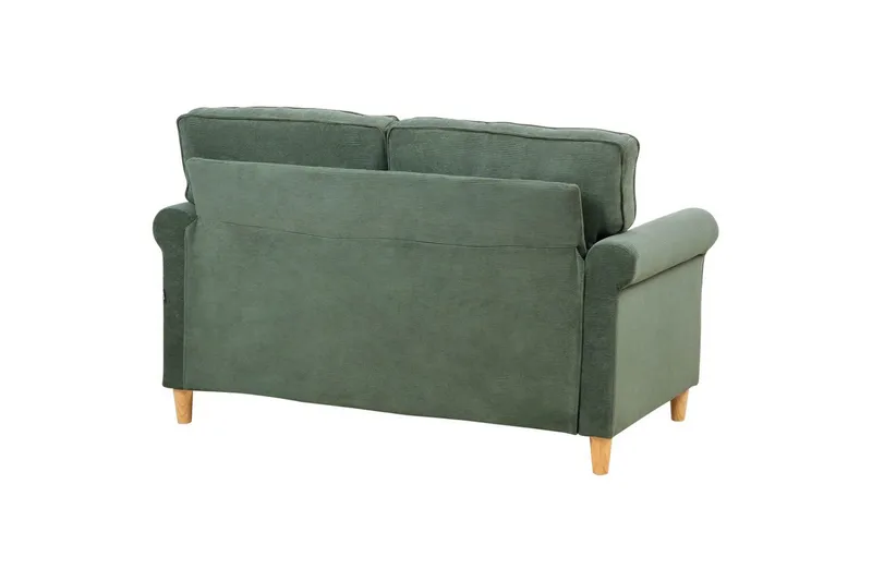 Soffa Dark green||Light colored wood - M øbler - Sofaer - 2 seter sofa