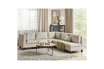 Soffgrupp Beige, Black - Møbler - Sofaer - Modulsofaer - Komplett modulsofa