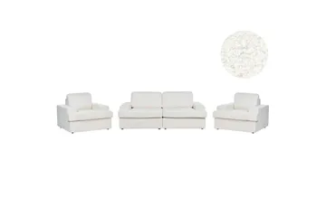 Soffgrupp Beliani Alla Beige White - Møbler - Sofaer - Sofagrupper