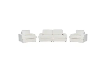 Soffgrupp Beliani Alla Beige White - Møbler - Sofaer - Sofagrupper