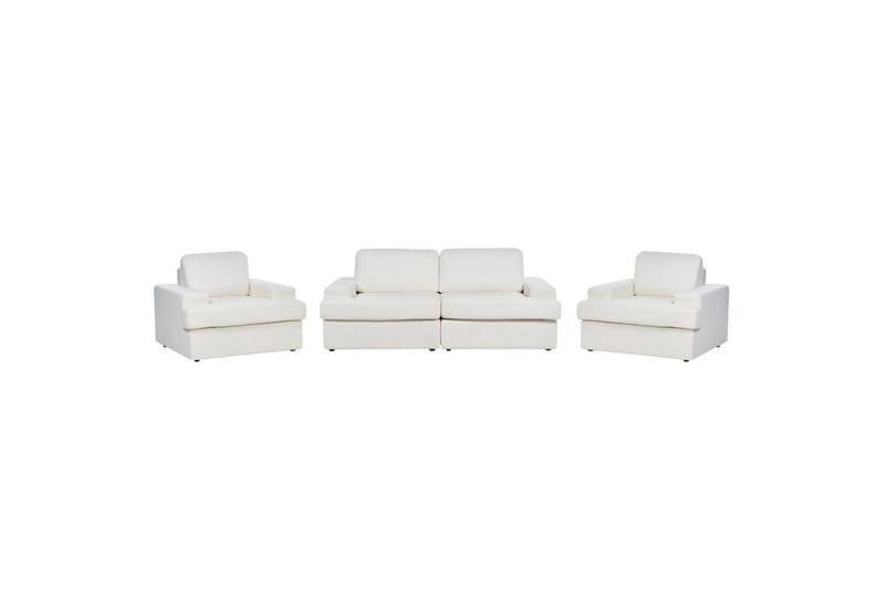 Soffgrupp Beliani Alla Beige White - Møbler - Sofaer - Sofagrupper