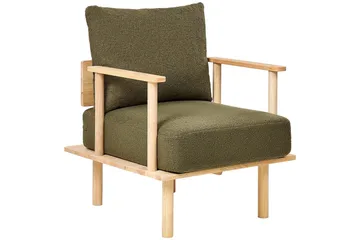 Soffgrupp Beliani Asker Beige, ljust trä Green||Light colored wood - Møbler - Sofaer - Sofagrupper