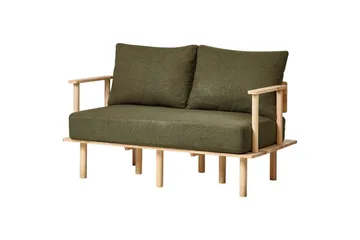 Soffgrupp Beliani Asker Beige, ljust trä Green||Light colored wood - Møbler - Sofaer - Sofagrupper