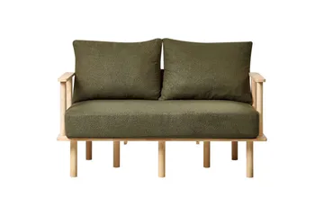 Soffgrupp Beliani Asker Beige, ljust trä Green||Light colored wood - Møbler - Sofaer - Sofagrupper