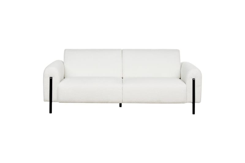 Soffgrupp Beliani Askim Beige/svart, Polyester White||Black - Møbler - Sofaer - Sofagrupper