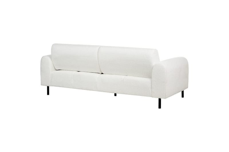 Soffgrupp Beliani Askim Beige/svart, Polyester White||Black - Møbler - Sofaer - Sofagrupper