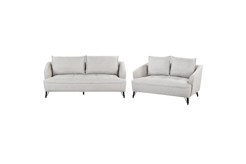 Soffgrupp Beliani Hobro Brun/Svart Grey||Black