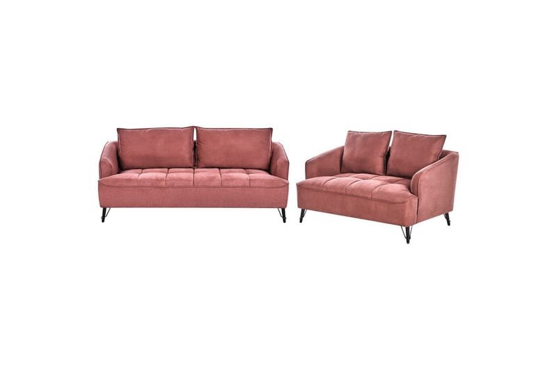 Soffgrupp Beliani Hobro Brun/Svart Red||Black