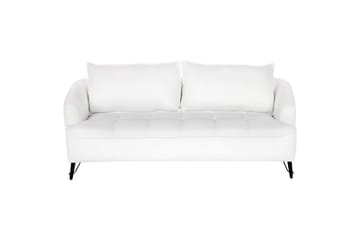 Soffgrupp Beliani Hobro Brun/Svart White - Hvit - Møbler - Sofaer - Sofagrupper