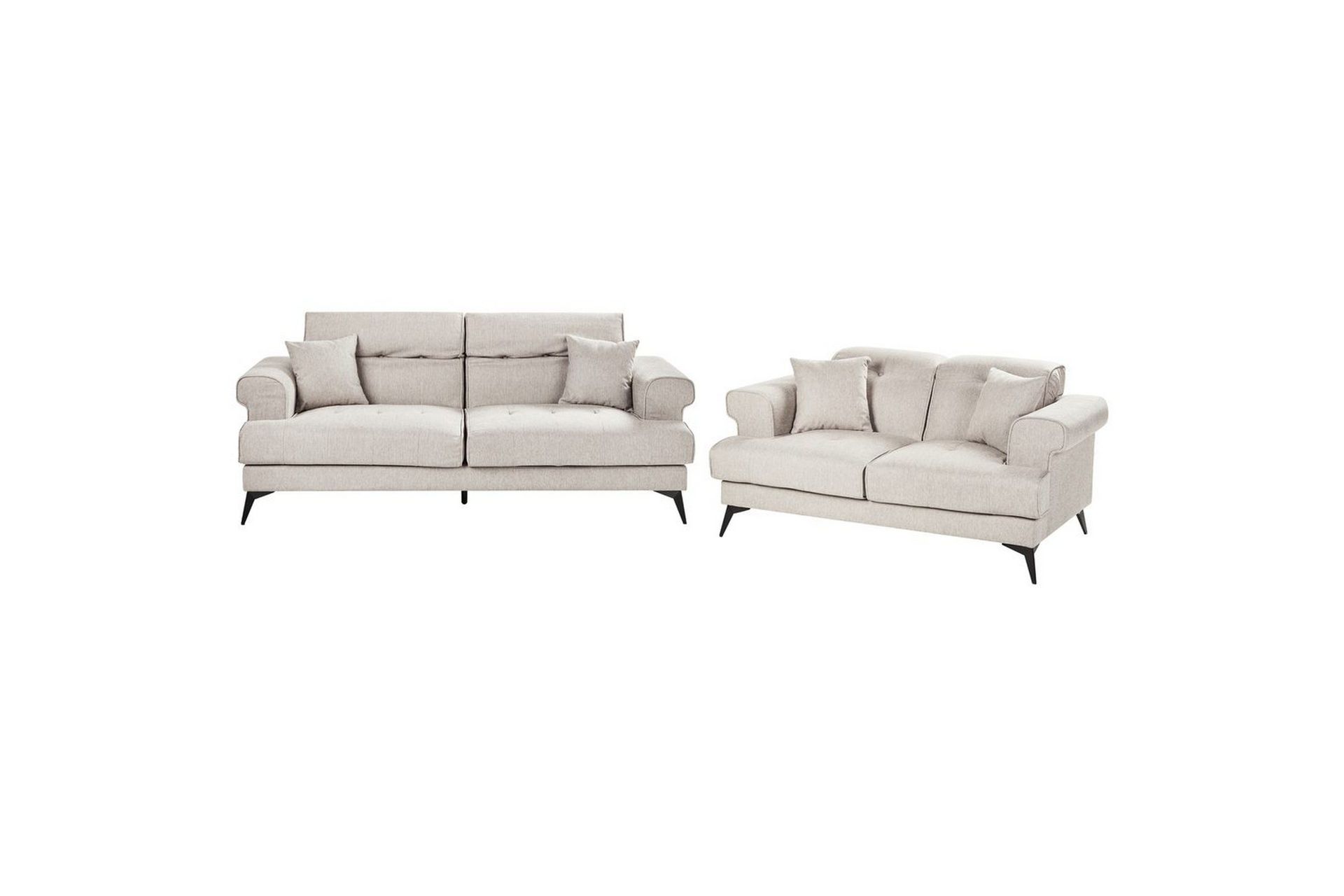 Soffgrupp Beliani Skive Beige Beige -