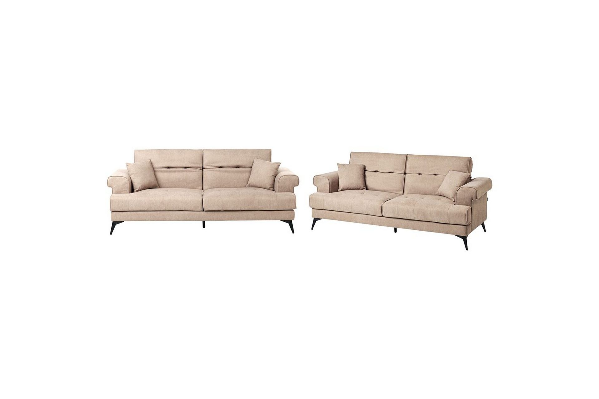 Soffgrupp Beliani Skive Beige Brown - Brun