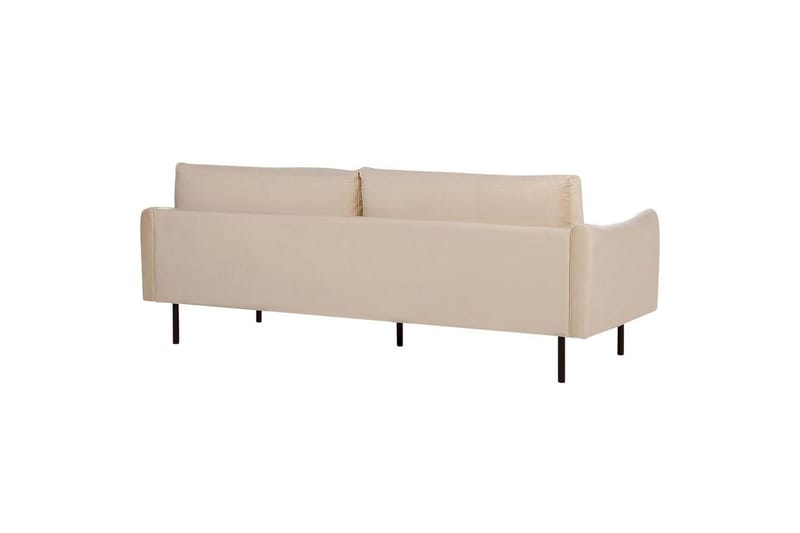 Soffgrupp Beliani Vinterbro Beige/svart, Sammet Beige - Beige - Møbler - Sofaer - Sofagrupper