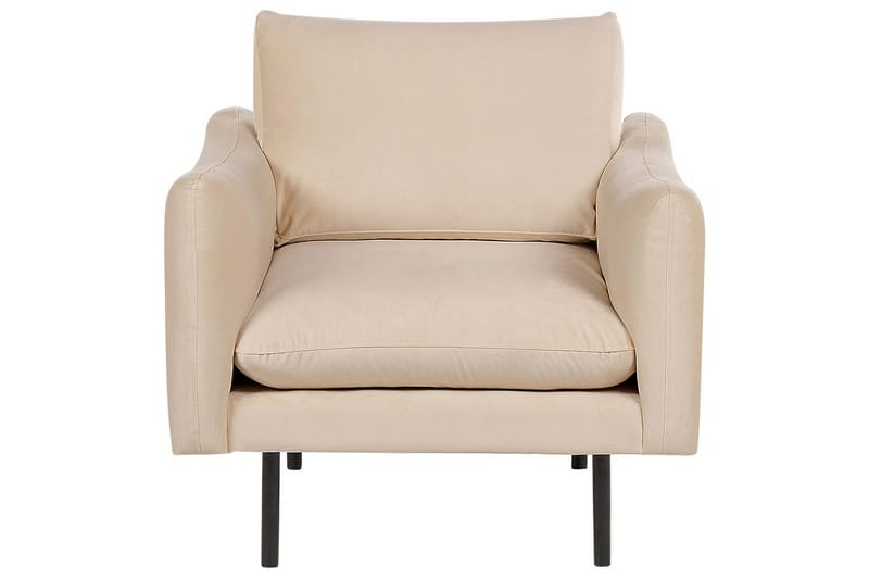 Soffgrupp Beliani Vinterbro Beige/svart, Sammet Beige - Beige - Møbler - Sofaer - Sofagrupper
