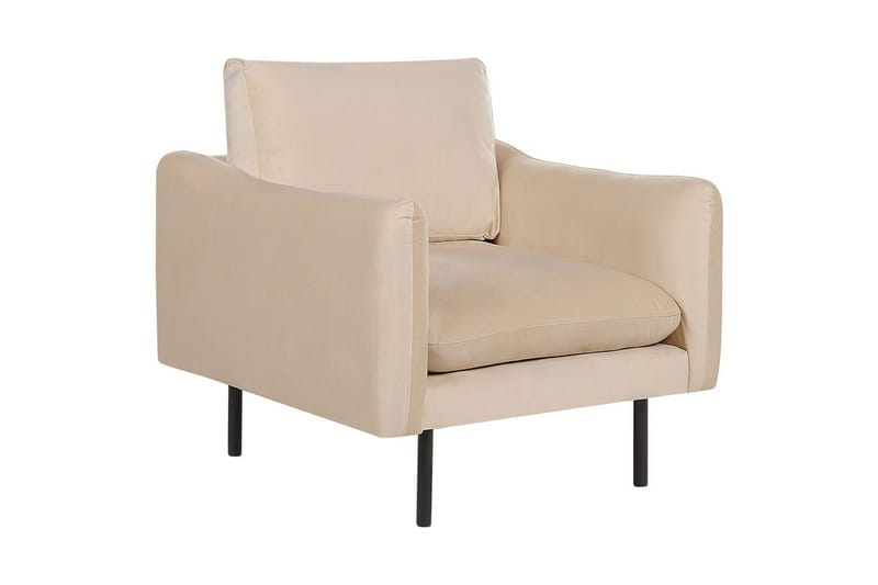 Soffgrupp Beliani Vinterbro Beige/svart, Sammet Beige - Beige - Møbler - Sofaer - Sofagrupper
