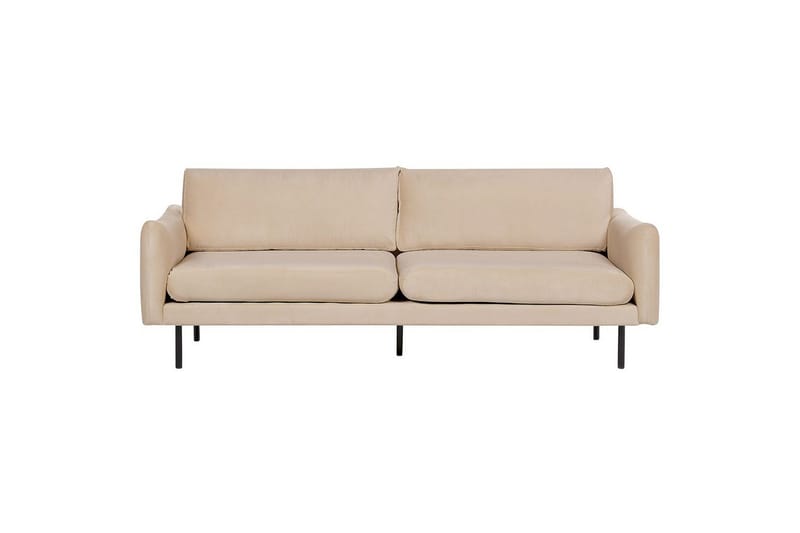 Soffgrupp Beliani Vinterbro Beige/svart, Sammet Beige - Beige - Møbler - Sofaer - Sofagrupper