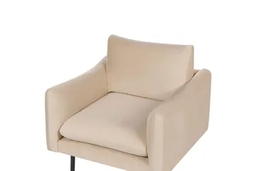 Soffgrupp Beliani Vinterbro Beige/svart, Sammet Beige - Beige - Møbler - Sofaer - Sofagrupper