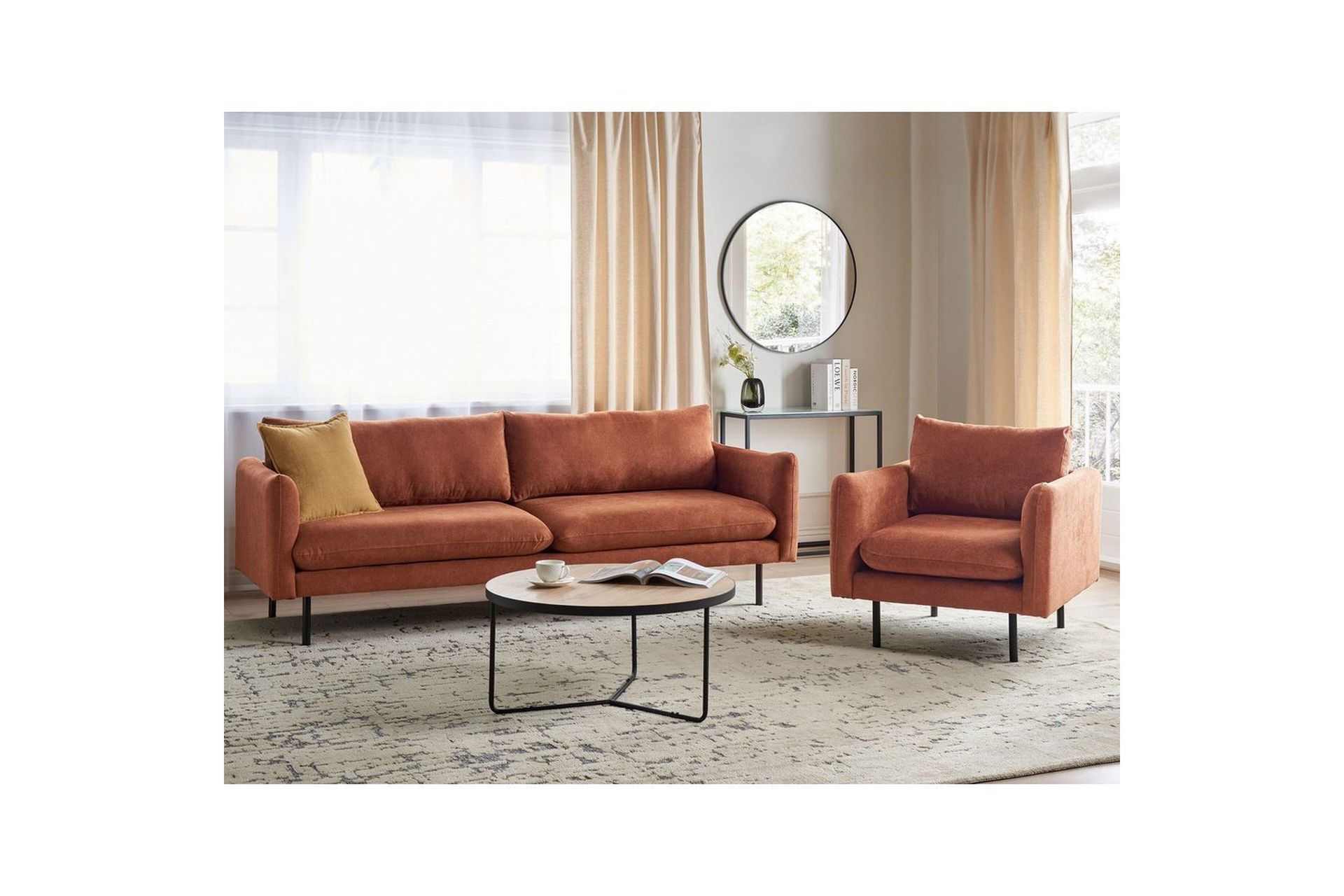Soffgrupp Beliani Vinterbro Beige/svart, Sammet Brown\|\|Black -