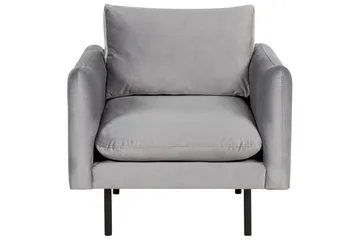 Soffgrupp Beliani Vinterbro Beige/svart, Sammet Dark grey||Black - Møbler - Sofaer - Sofagrupper