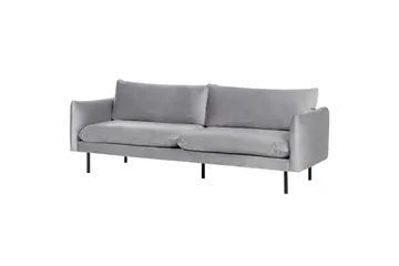 Soffgrupp Beliani Vinterbro Beige/svart, Sammet Dark grey||Black - Møbler - Sofaer - Sofagrupper