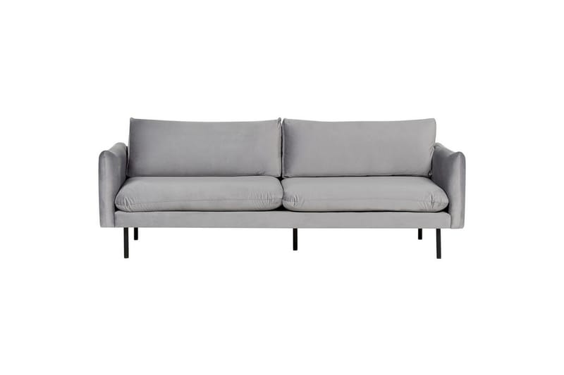 Soffgrupp Beliani Vinterbro Beige/svart, Sammet Dark grey||Black - Møbler - Sofaer - Sofagrupper
